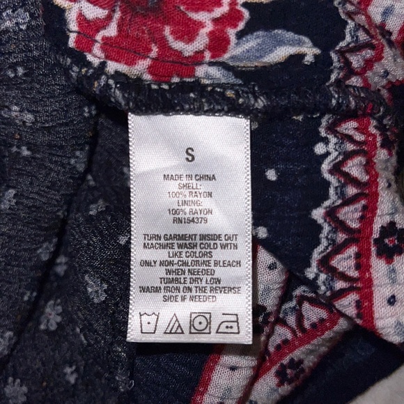 Aeropostale Navy/Floral/Smocked Mini Dress - Picture 9 of 10